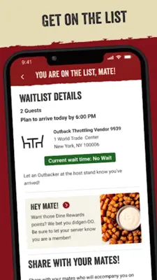 Outback Steakhouse android App screenshot 0